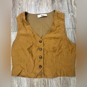 Double Breasted Yellow Vest